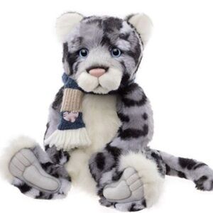 Charlie Bears BABBLEDY snow leopard NWT